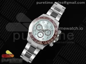 Daytona 116506 QF Ice Blue Arabisch Zifferblatt auf SS Armband SH4130 V3 (Gain Gewicht)