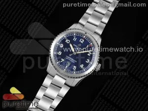 Navitimer 8 Automatik 41mm SS TF Blaues Zifferblatt auf SS-Armband A2824