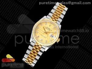 DateJust 36 126233 EWEF YG Leaves Diamonds Dial on SS/YG Jubilee Bracelet A3235