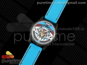 Hankham PVD Indians Dial on Blue Leather Strap MIYOTA 8215