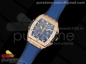 Spirit of Big Bang RG BBF Skeleton Dial on Blue Rubber Strap A7750