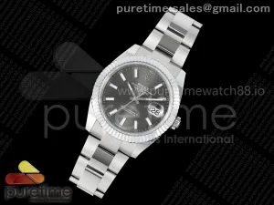 DateJust 41 126334 JQF 904L Steel Gray Stick Dial on Oyster Bracelet VR3235