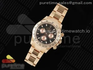 Daytona 116505 KING Black/RG Dial on RG Bracelet SH4130