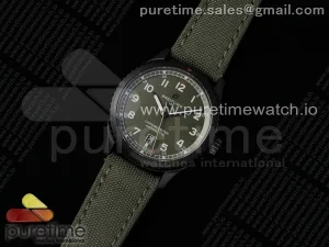 Navitimer 8 Automatik 41mm PVD TF Grünes Zifferblatt auf grünem Nylonband A2824