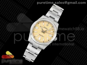 Oyster Perpetual 124300 41mm Clean Plus 904L Steel Beige Dial DD3230