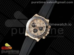 Daytona 116515 LN ZF RG/Black Dial on Oysterflex Strap SH4130 (Gain Weight)