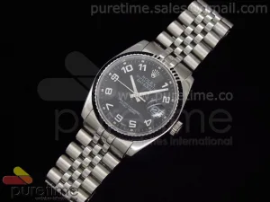 DateJust Men SS Schwarzes Zifferblatt