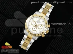 Daytona 116503 QF Weißes Zifferblatt auf SS/YG-Armband SH4130 V3 (Schweinegewicht)