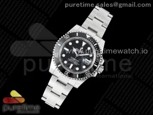 Submariner 40mm 116610LN Acero de cerámica negro 904L AR+F VR3135