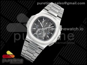 Nautilus 5990 SS 2F Gray Dial on SS Bracelet A520