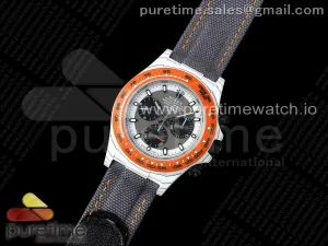 Daytona DIW White Carbon Case DIWF Edition Gray/White Dial Orange Bezel on Gray Nylon Strap A7750