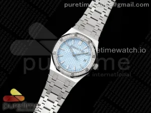 Royal Oak 34mm SS BF Ice Blue Dial Diamonds Bezel on SS Bracelet A5800