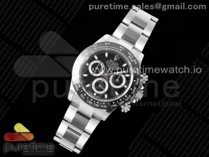 Daytona 116500 ZF 904L SS Caja y brazalete Esfera negra SH4130