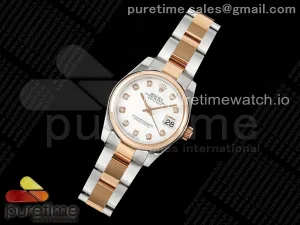 DateJust 31 278241 SS/YG GMF 904L Steel White MOP Diamonds Dial on Oyster Bracelet A2824