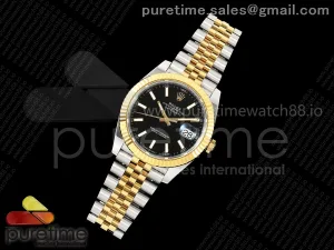 DateJust 41 126333 SS/YG RCF Black Stick Dial on Jubilee Bracelet JH3235