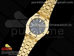 Royal Oak 37mm 15450 YG IPF Blue Dial on YG Bracelet SA3120