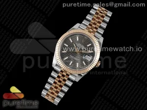 DateJust 41 126331 VSF 904L Steel Gray Textured Dial on SS/RG Jubilee Bracelet VS3235