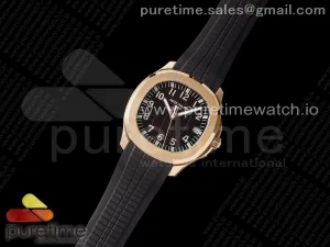 Aquanaut 5167R RG 3KF Brown Dial on Brown Rubber Strap A324 V2