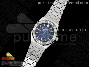 Royal Oak 34mm SS BF Blue Diamonds Dial Diamonds Bezel on SS Bracelet A5800