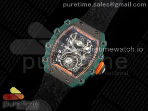 RM21-02 Tourbillon NTPT RMF Skeleton Dial on Black Nylon Strap