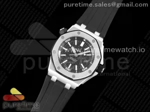 Royal Oak Offshore Diver 15703 RSF on Bracelet en caoutchouc A2824 V2
