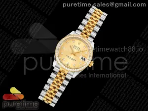DateJust 31 Ladies Diamonds Bezel SS/YG THB YG Diamonds Dial on Jubilee Bracelet A2236