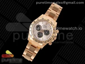 Daytona 116505 Clean Silver Dial RG Markers on RG Bracelet SA4130 V2