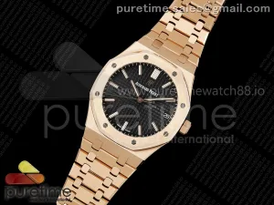 Royal Oak 41mm 15500 RG JF Black Dial on RG Bracelet SA4302