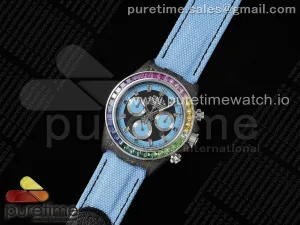 Daytona DIW Carbon Rainbow EF Blue/Black Dial on Blue Nylon Strap A7750