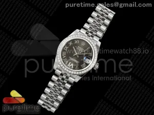 DateJust 31 Ladies 278384rbr JARF Gray Dial Roman Markers on Jubilee Bracelet SA2236