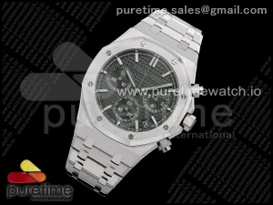 Royal Oak Chrono 26240 SS ZF Green Dial on SS Bracelet SA4401 V2 (Free Sprung)