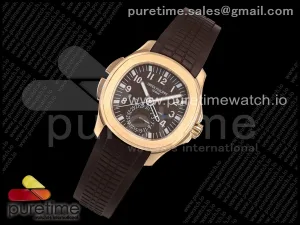 Aquanaut 5164 RG 2F Brown Dial on Brown Rubber Strap A324