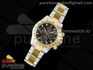 Daytona 116503 KING Black Dial on SS/YG Bracelet SH4130