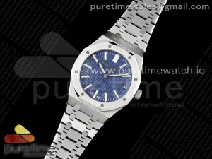 Royal Oak 41mm 15510 SS APSF Blue Dial on SS Bracelet SA4302