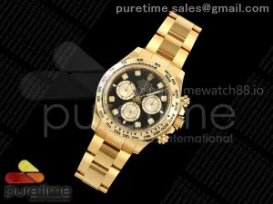 Daytona 126508 ARF Black/YG Diamonds Dial on YG Bracelet Strap DD4131