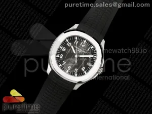 Aquanaut 5167 SS DDF Gray Dial on Black Rubber Strap DBP330