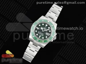 Submariner 116610 LV Grüner Keramik 904L Stahl QF VR3135