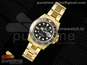 GMT Master II 116718 LN KF YG Wrapped Schwarzes Zifferblatt auf YG Armband VR3186 CHS