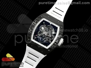 RM055 NTPT APSF White Bezel White Crown on Rubber Strap RMUL2