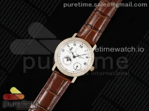 Calatrava 5015 RG YSF White Dial on Brown Leather Strap A240