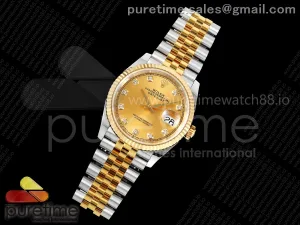 DateJust 36 126233 EWEF YG Diamonds Dial on SS/YG Jubilee Bracelet A3235