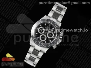Daytona 116500 SBF 904L Steel Black Dial on SS Braclet DD4130