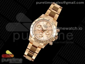 Daytona 116505 RG OMF RG Crystal Zifferblatt on RG Armband A7750 (Slim Movement)