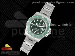 Submariner 116610 LV Grüne Keramik RF 904L auf SS Armband VR3135
