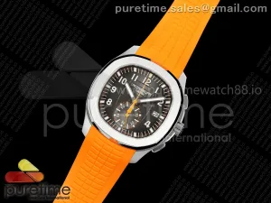 Aquanaut 5968 SS DDF Gray Dial on Orange Rubber Strap A520