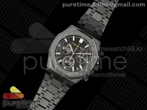 Royal Oak Chrono 26240 Black Ceramic ZF on Ceramic Bracelet SA4401 V2 (Free Sprung)