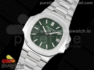 Nautilus 5711/1A 3KF Green Textured Dial on SS Bracelet A324 V2
