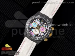 Daytona DIW Carbon N6F Colorful Dial on White Nylon Strap SA4130 V2