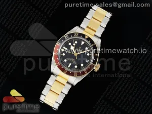 Black Bay GMT S&G Schwarze/Braun Lünette ZF auf SS/YG Armband A2836