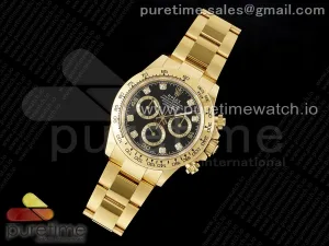 Daytona 116508 KING Black/YG Diamonds Dial on YG Bracelet SH4130